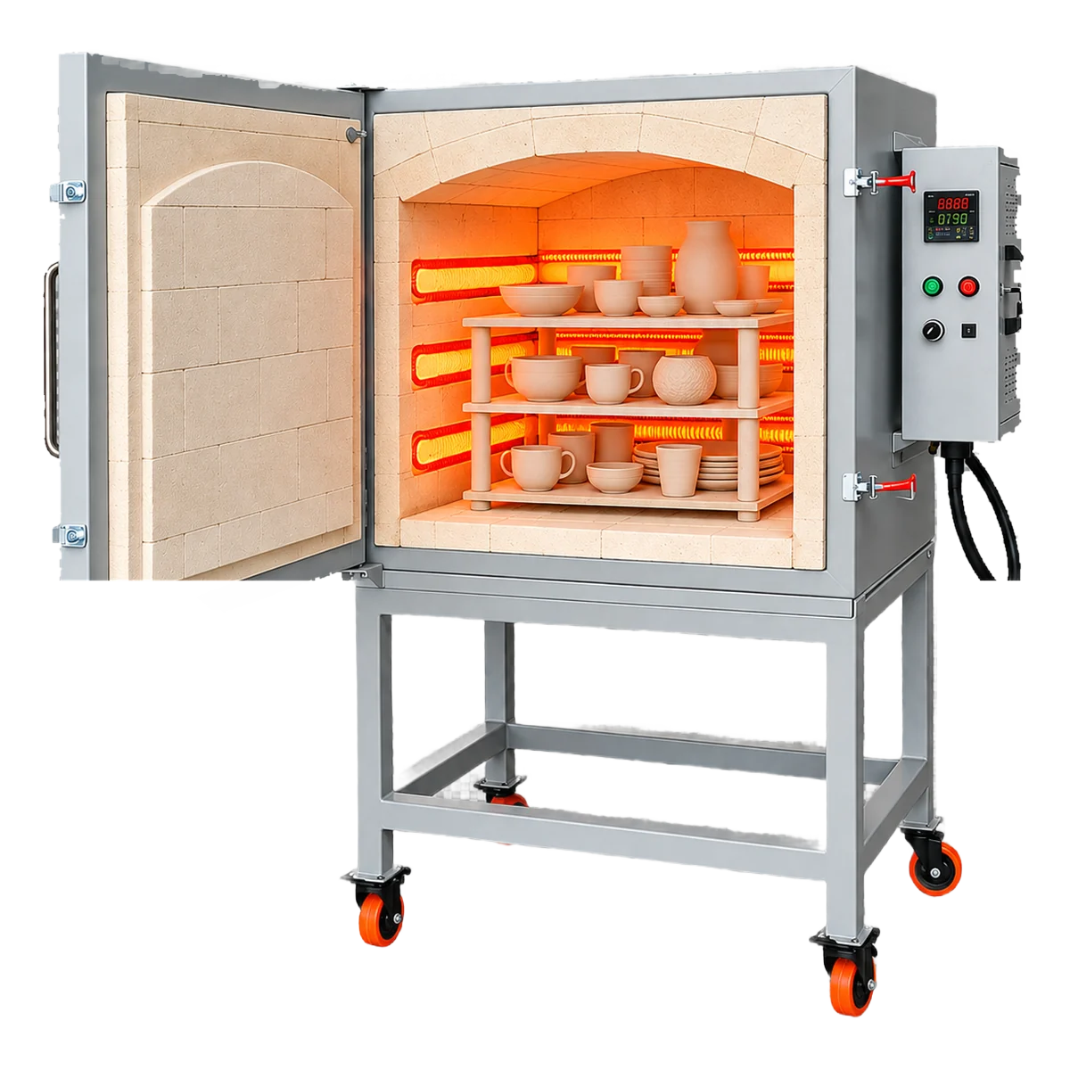 Horno de cámara de carga lateral Serie CC para cerámica